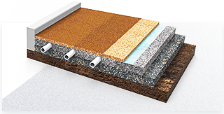 胶粘石透水路面